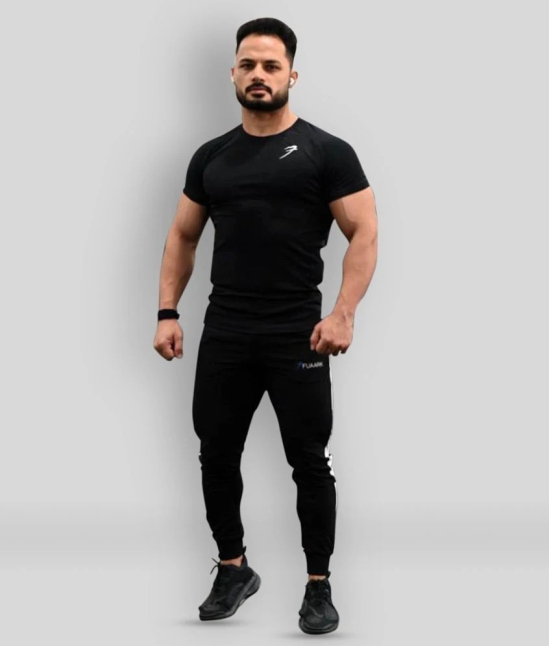 Fuaark - Black Polyester Regular Fit Mens Sports T-Shirt ( Pack of 1 ) - M