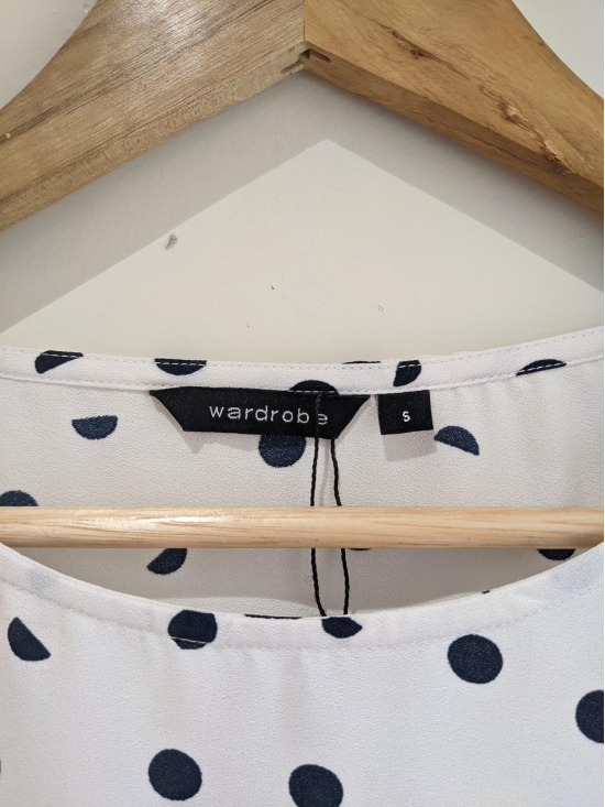 Wardrobe Polka Dot White Top-S