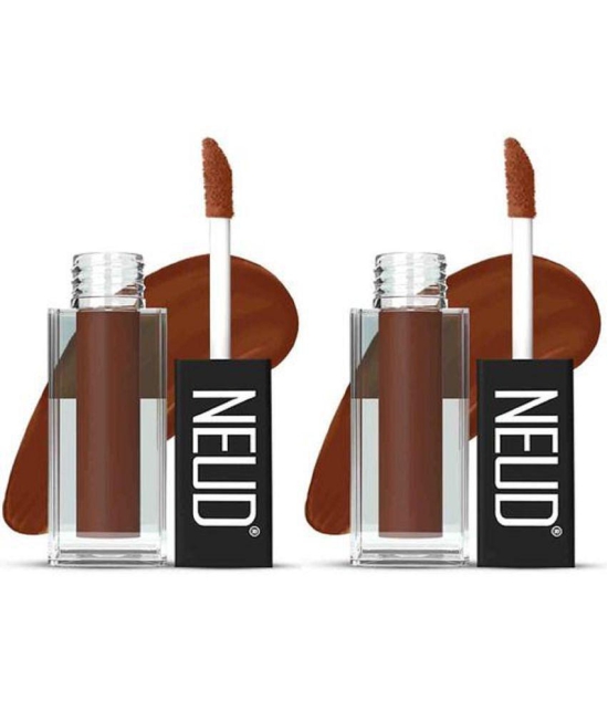 NEUD Matte Liquid Lipstick Combo Of Supple Candy and Oh My Coco With Two Lip Gloss Free