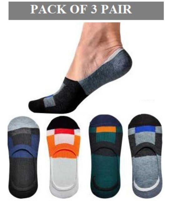 DAYAKU Unisex Multicolor Blend Anti-Skid Ankle Length Socks ( Pack of 3 ) - None