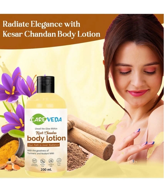 CareVeda Kesar Chandan Moisturizing Body Lotion For Combination Skin 200 ml