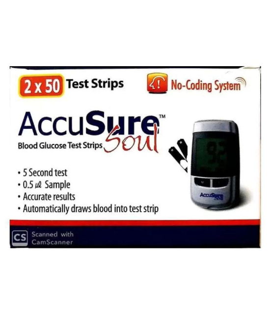 Accusure Soul 100 Test Strips Expiry June 2024