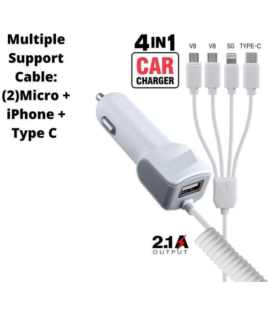 5 In 1 Multi Pin Universal Portable Adapter And Car Mobile Charging Cable For (iPhone,Type C and Micro USB)