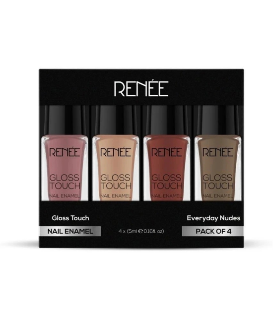 RENEE Gloss Touch N02 Everyday Nudes - Set of 4 Nail Enamels