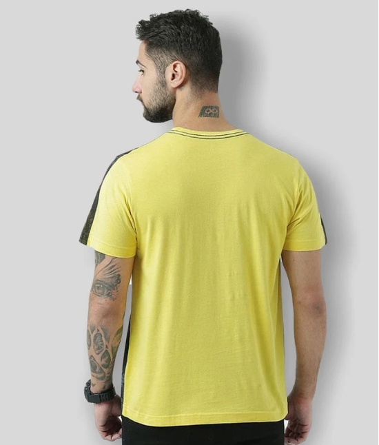 Huetrap - Yellow Cotton Regular Fit Mens T-Shirt ( Pack of 1 ) - None