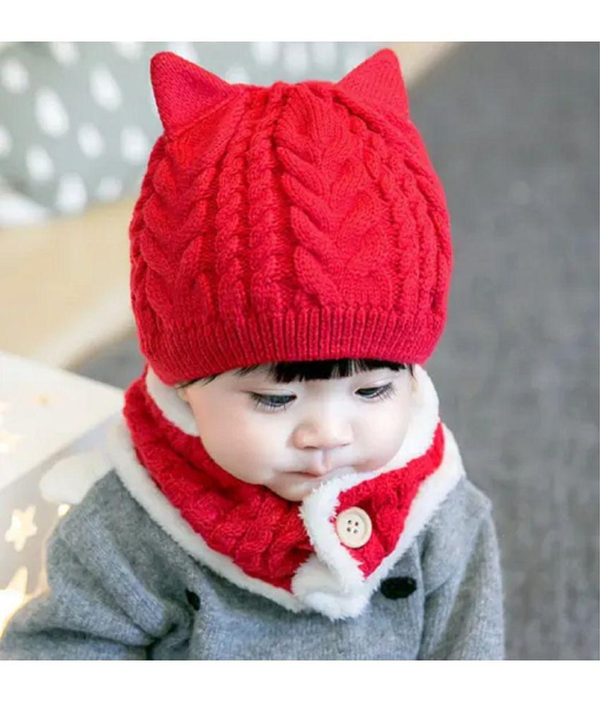 Penyan ® - Baby Boys & Baby Girls 2pcs/Set Kids Winter Hat Cute Baby Wool Knitted Hat and Button Scarf Cap Set New Born to 12 Months - None