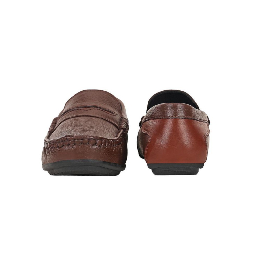 SeeandWear Pure Leather Brown Loafers for Men