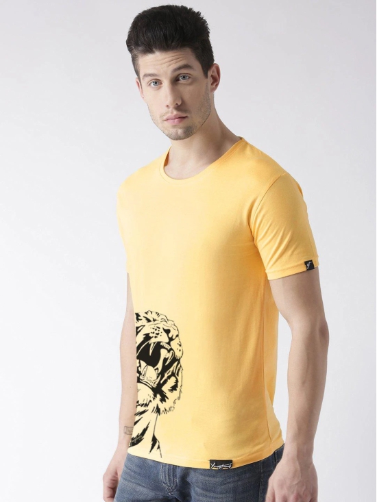 Young Trendz Bio-Wash Cotton Half Sleeve TIGER1 Graphic Printed YELLOW1 T-Shirt-YELLOW / Medium / 100% Bio Wash Cotton