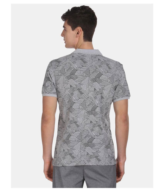 Ruggers Cotton Grey Printed Polo T Shirt - None