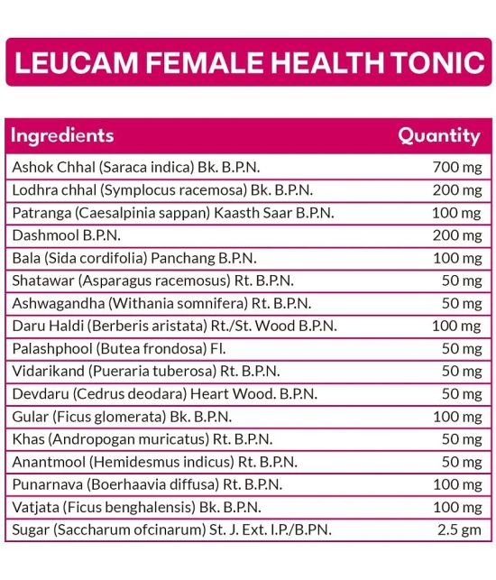 Mpil Wellness Leucam Female Health Tonic : Supplement For Pcos & Menstrual Cycle Regulation (200Ml)