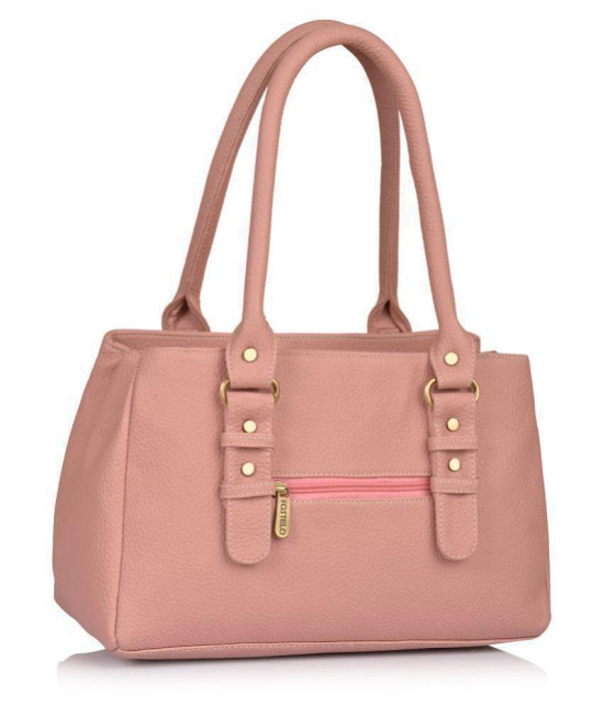 Fostelo - Light Pink PU Shoulder Bag - Light Pink