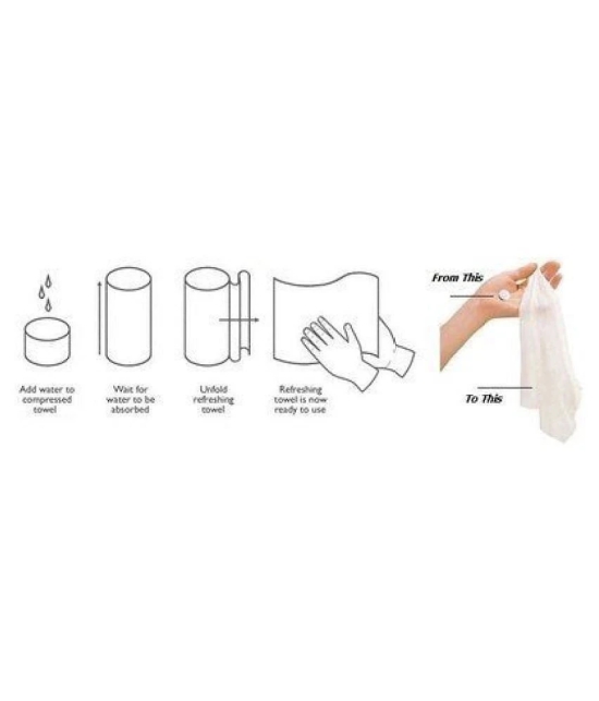 YUTIRITI Set of 20 Microfibre Bath + Hand + Face Towel Set White - White