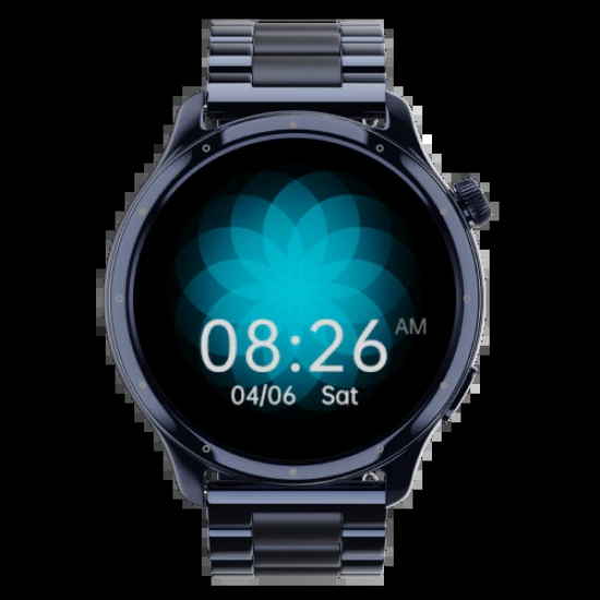 Noise Mettle 1.4'' display, Stainless Steel finish with Metal Strap, Bluetooth Calling Smartwatch Elite Blue