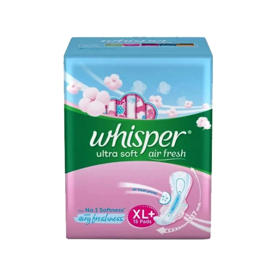 Whisper Ultra Soft Sanitary Pads - XL 15 Pcs