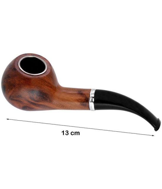 JMALL Brown 13 cm Wooden Pipe - Pack of 1