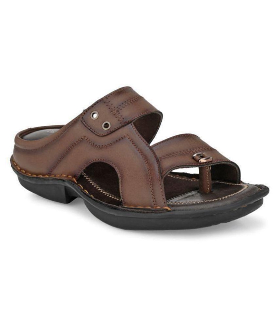 softio Brown Flip Flops - 7