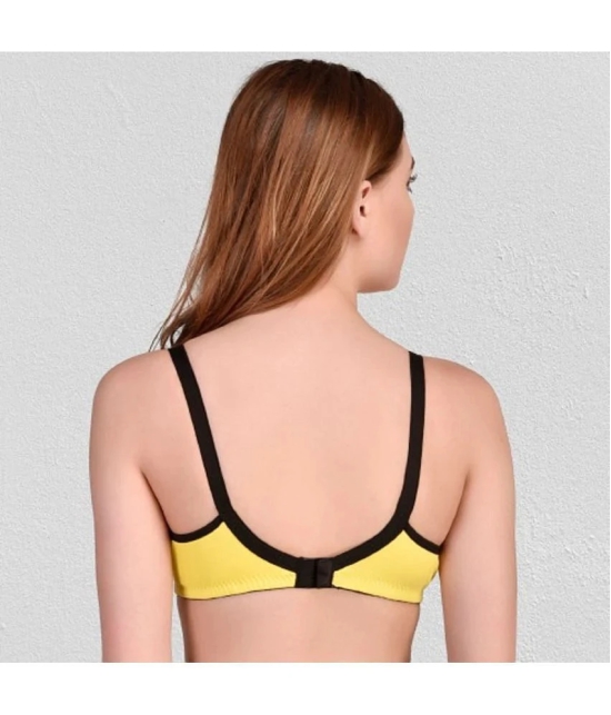 Desiprime - Yellow Cotton Solid Womens Maternity Bra ( Pack of 1 ) - 44B