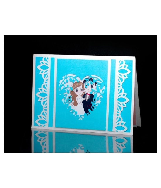 AanyaCentric Handmade Sky Blue Greeting Card for Husband Wife Boyfriend Girlfriend Lover