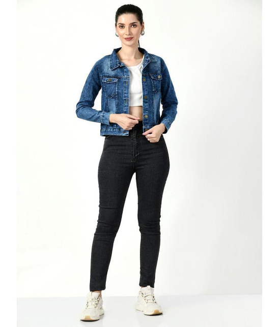 DKGF Fashion - Denim Navy Jackets Pack of 1 - None