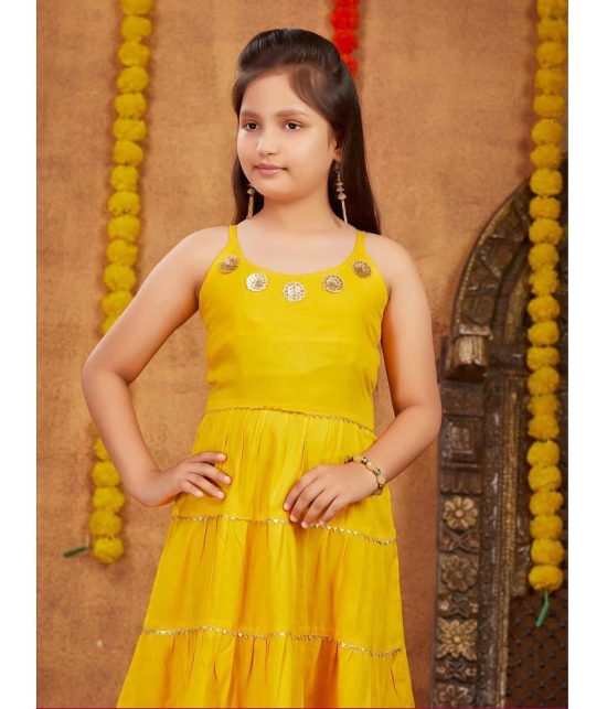 Aarika Yellow Rayon Girls Top & Dhoti Set ( Pack of 1 ) - None