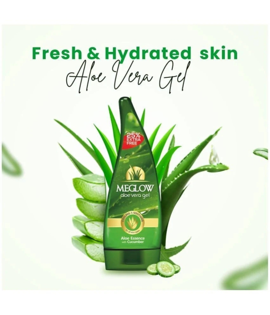 Meglow Aloevera Gel For All Skin Types With Cucumber Extracts 125 g Each Pack Of 3