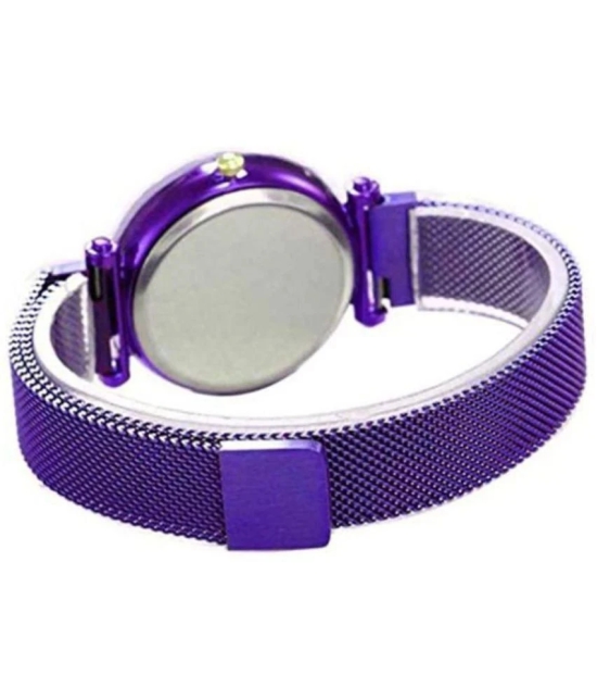 acnos Purple Metal Analog Womens Watch