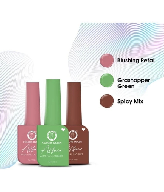 Colors Queen - Multi Matte Nail Polish ( Pack of 3 )