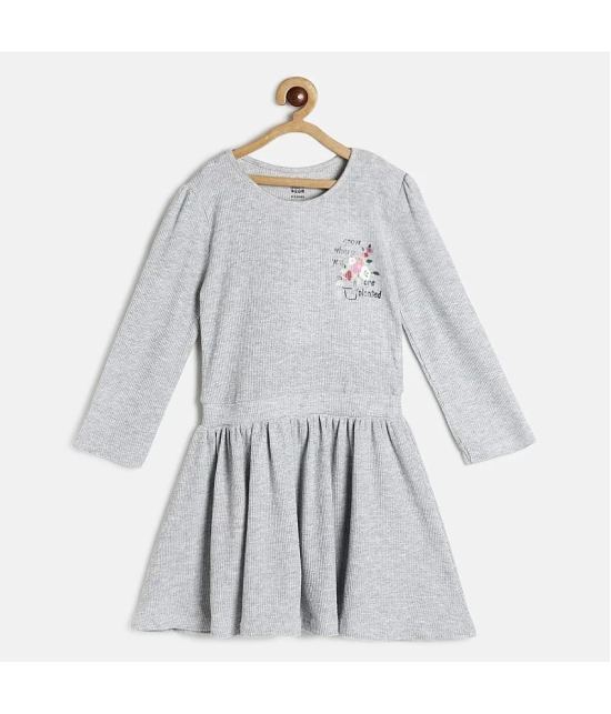 MINI KLUB Gray Cotton Girls Fit And Flare Dress ( Pack of 1 ) - None