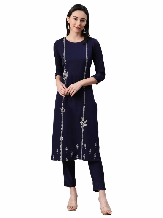 Buy Craftsvilla Women's Poly Cotton Blue Printed Salwar Suit With Dupatta  at Amazon.in