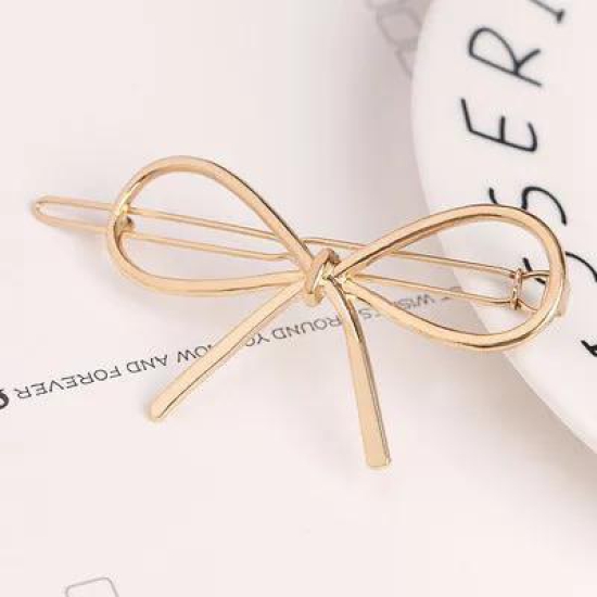 Golden shapes hairclip-Moon