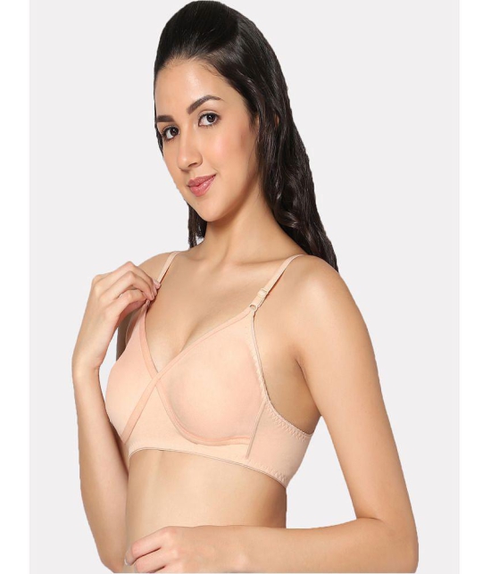 IN CARE LINGERIE - Beige Cotton Non Padded Women's T-Shirt Bra ( Pack of 1 ) - None