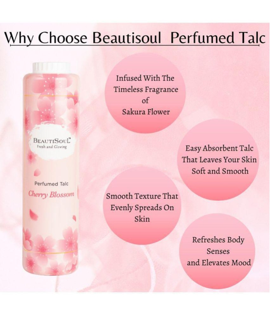 Beautisoul Beautisoul Cherry Blossom Talcum Powder Cherry Blossom 300 g + 300 g Talc 600 gm Pack of 2