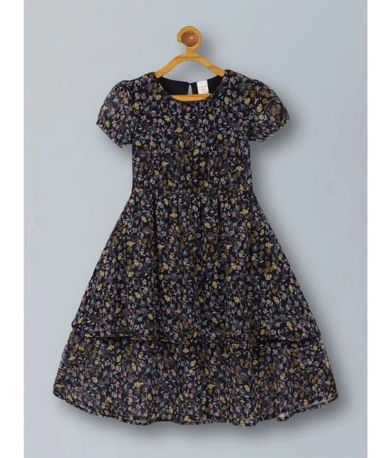 PLUM TREE Navy Polyester Girls Fit And Flare Dress ( Pack of 1 ) - None