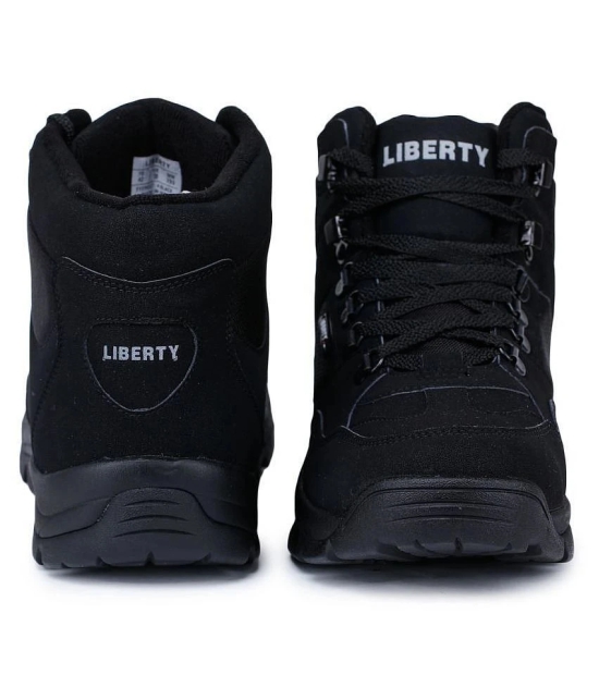 Liberty High Ankle Black Safety Shoes - 11