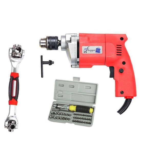 Shopper52 - Drill Machine Combo 450W 10mm Corded Drill Kit