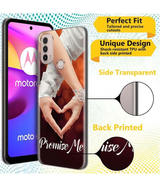 NBOX - Multicolor Silicon Printed Back Cover Compatible For Motorola Moto E40 ( Pack of 1 )