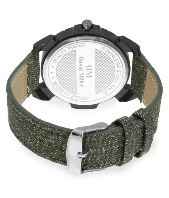 David Miller - Green Fabric Analog Mens Watch