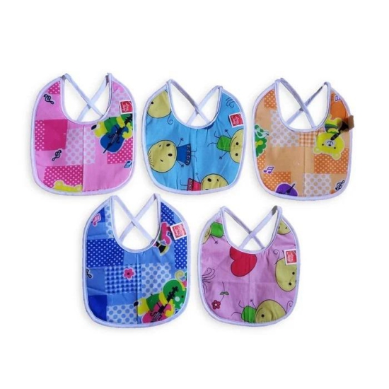 Set of 5 - Assorted Cotton Print Bibs - 1005 M Combo P1 