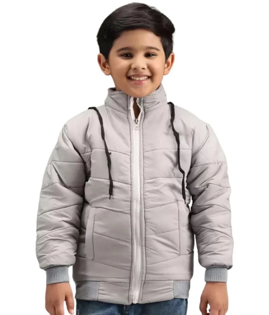 PPTHEFASHIONHUB - Gray Polyester Boys Quilted & Bomber Jacket ( Pack of 1 ) - None