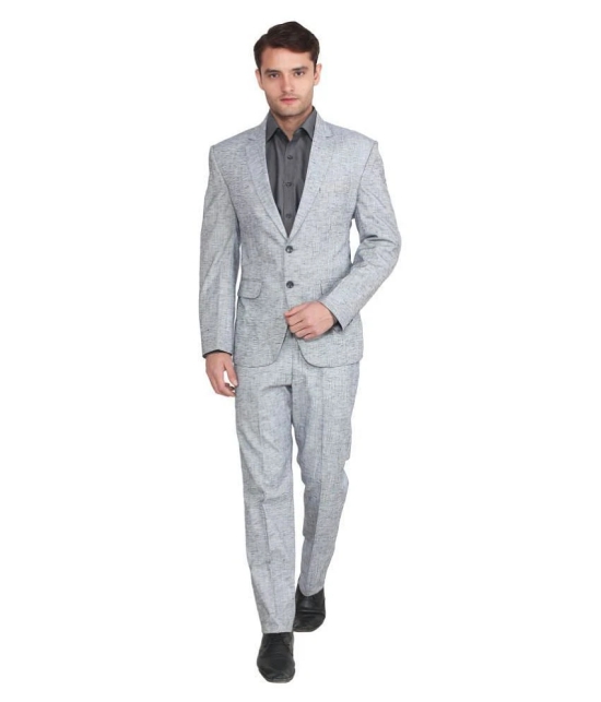 Hangup Grey Solid Formal 2 Piece Suits - 46