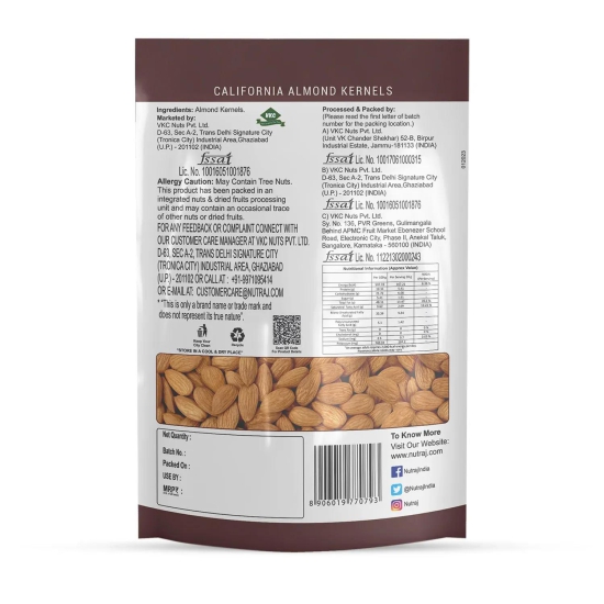 Nutraj Premium California Almonds 250gm