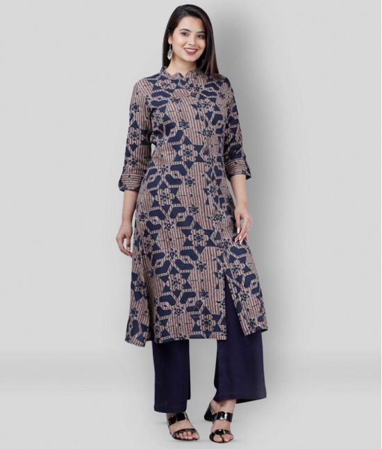 MAUKA - Grey A-line Rayon Women's Stitched Salwar Suit ( Pack of 1 ) - None