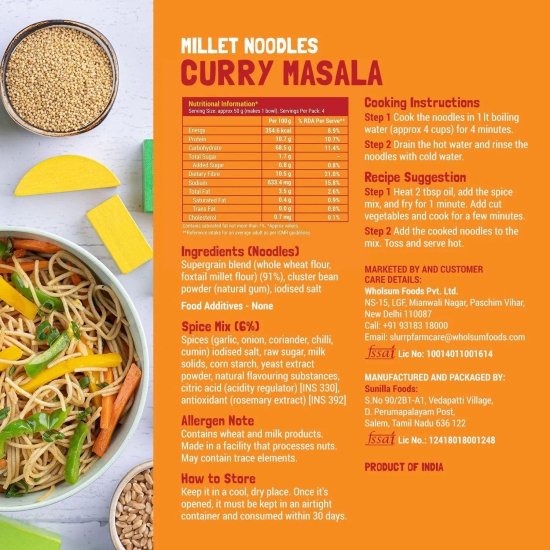 Millet Noodles - Pack of 3 Flavours