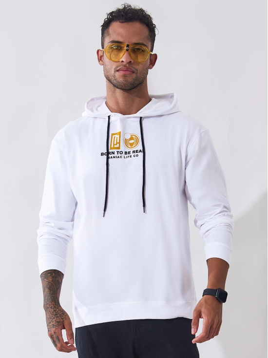 Go Beyond White Oversized Hoodie T-shirt-S / White