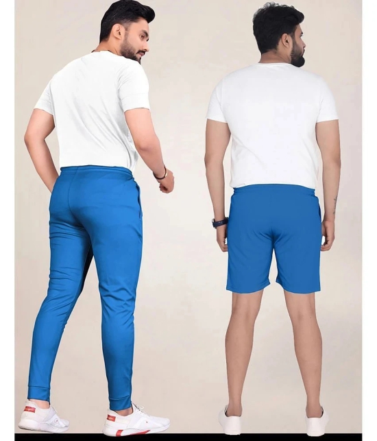 Septem Blue Polyester Mens Shorts ( Pack of 2 ) - None