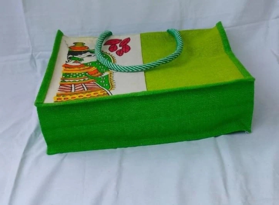 Sonchiraiya Green Lunch Jute Bag