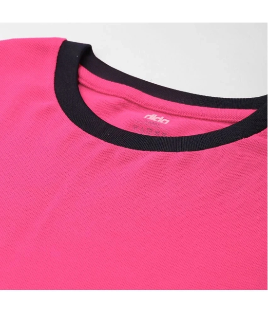 Dida Sportswear Pink Polyester Regular Fit Mens Sports T-Shirt ( Pack of 1 ) - None