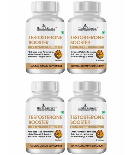 Herbs Testosterone Supplement Improve Overall Health, 60 Capsules each (Pack of 4)