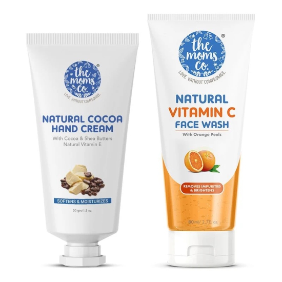 Natural Cocoa Hand Cream + Natural Vitamin C Face Wash (80 ml)