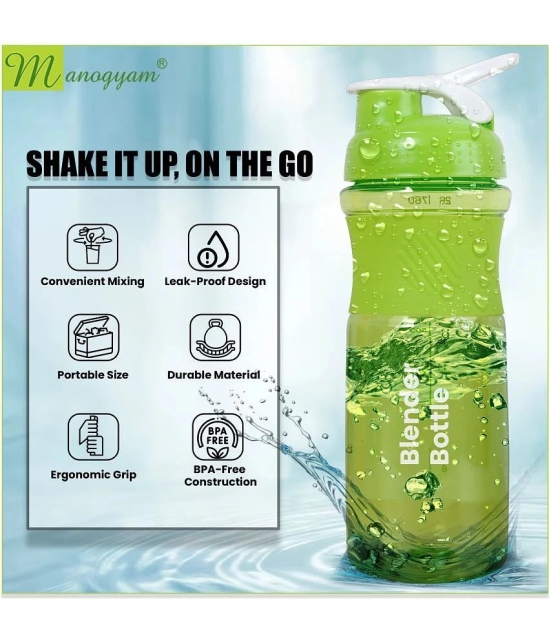 Manogyam Plastic Green 760 mL Shaker,Sipper ( Pack of 1 ) - Green